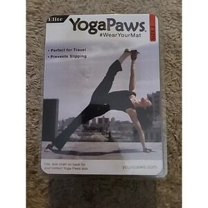 Yoga Paws Elite Size 2 Black/Black, Wear Your Mat, Portable Yoga Grips